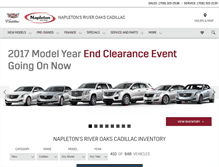Tablet Screenshot of napletonriveroakscadillac.com